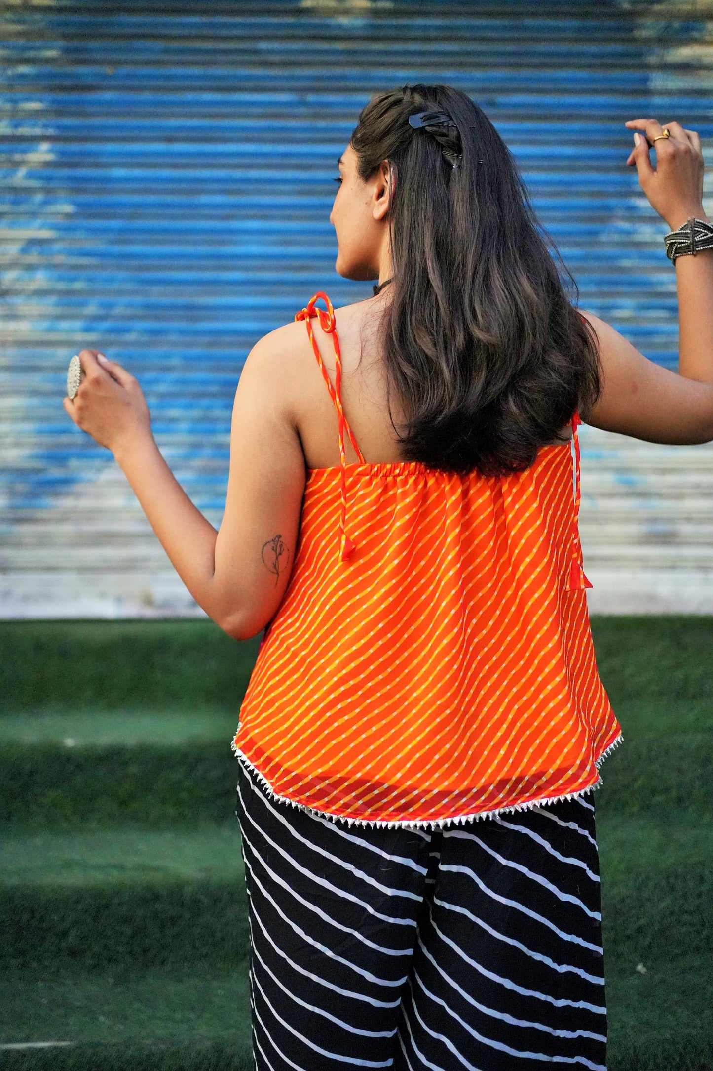 Pink Purple Leheriya Tunic