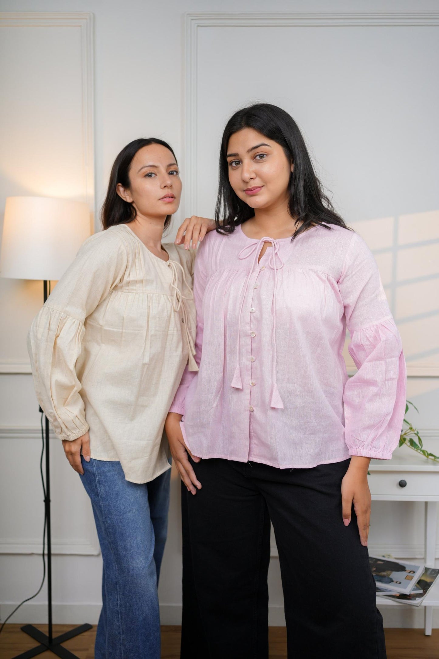 Off White Cotton Shirt Top