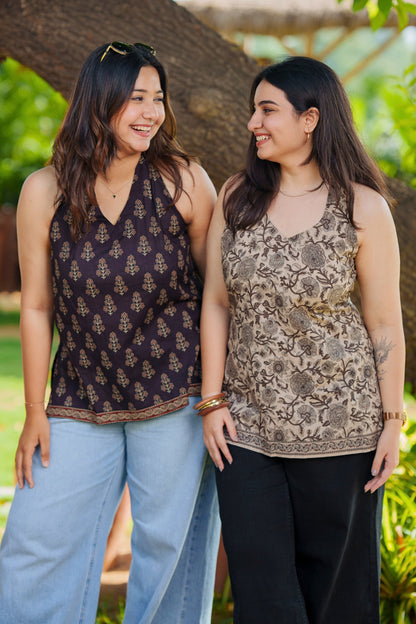Kalamkari Halter Corset Top