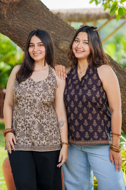 Kalamkari Halter Corset Top