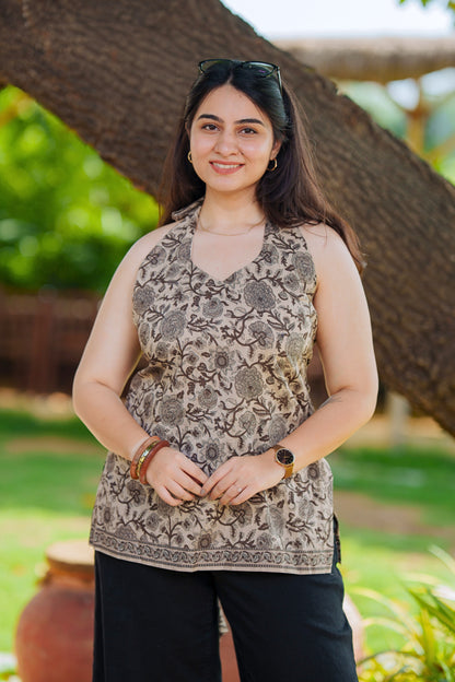 Kalamkari Halter Corset Top