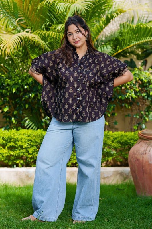 Charcoal Kaftan Shirt