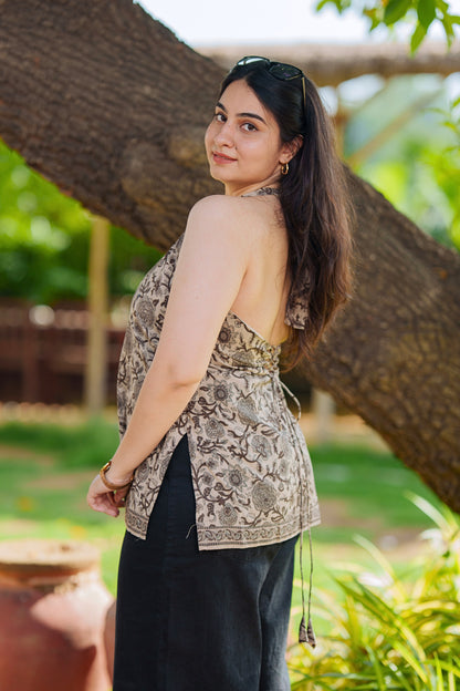 Kalamkari Halter Corset Top