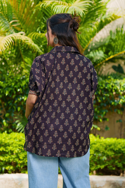 Charcoal Kaftan Shirt
