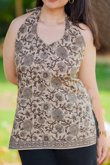 Kalamkari Halter Corset Top