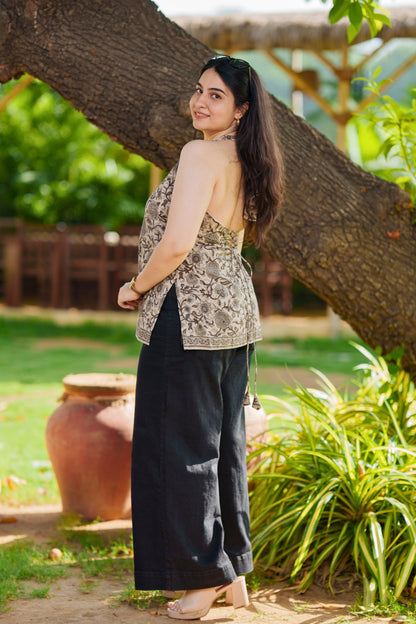 Kalamkari Halter Corset Top