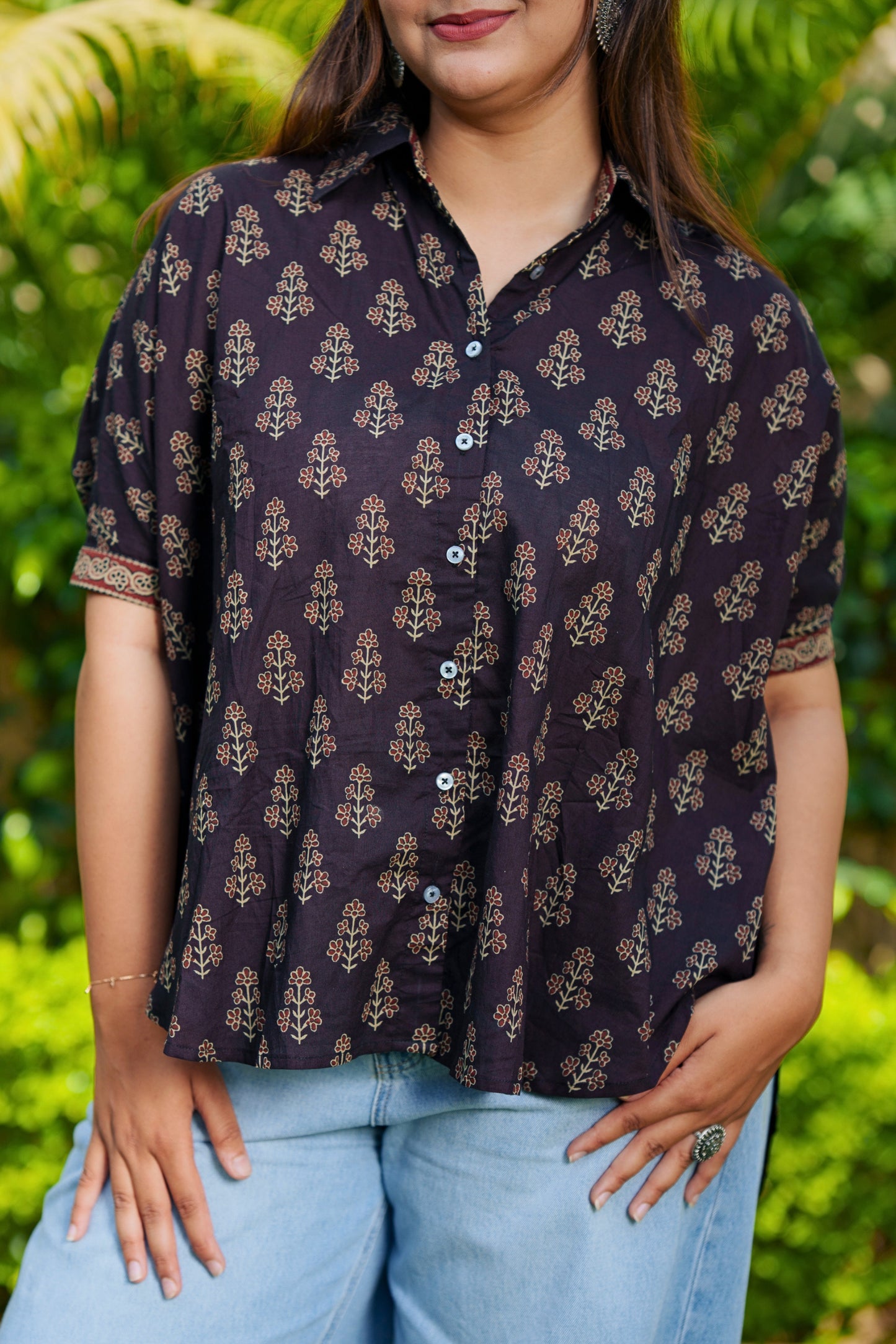 Charcoal Kaftan Shirt