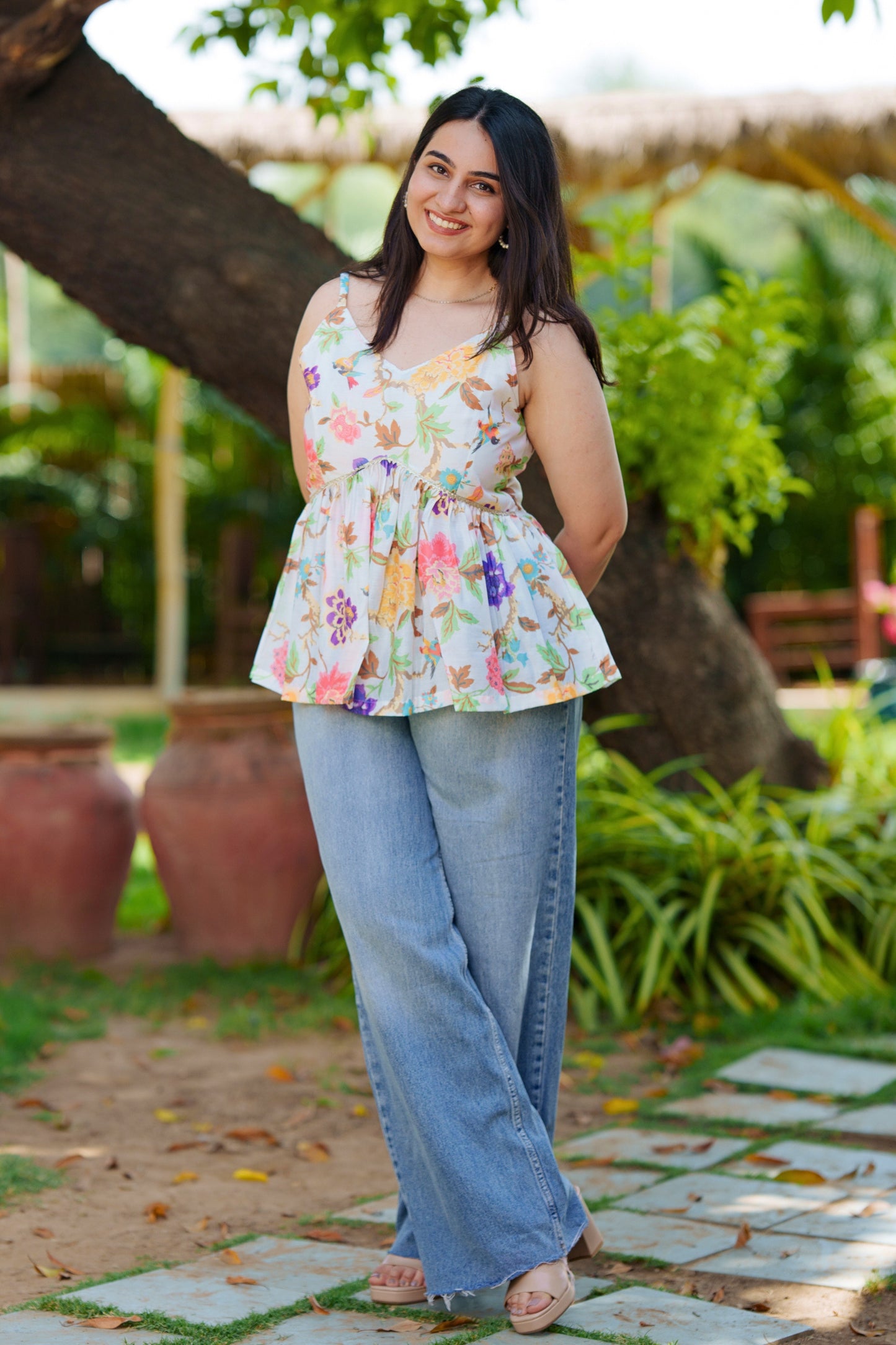 Blossom Breeze Floral Peplum Top