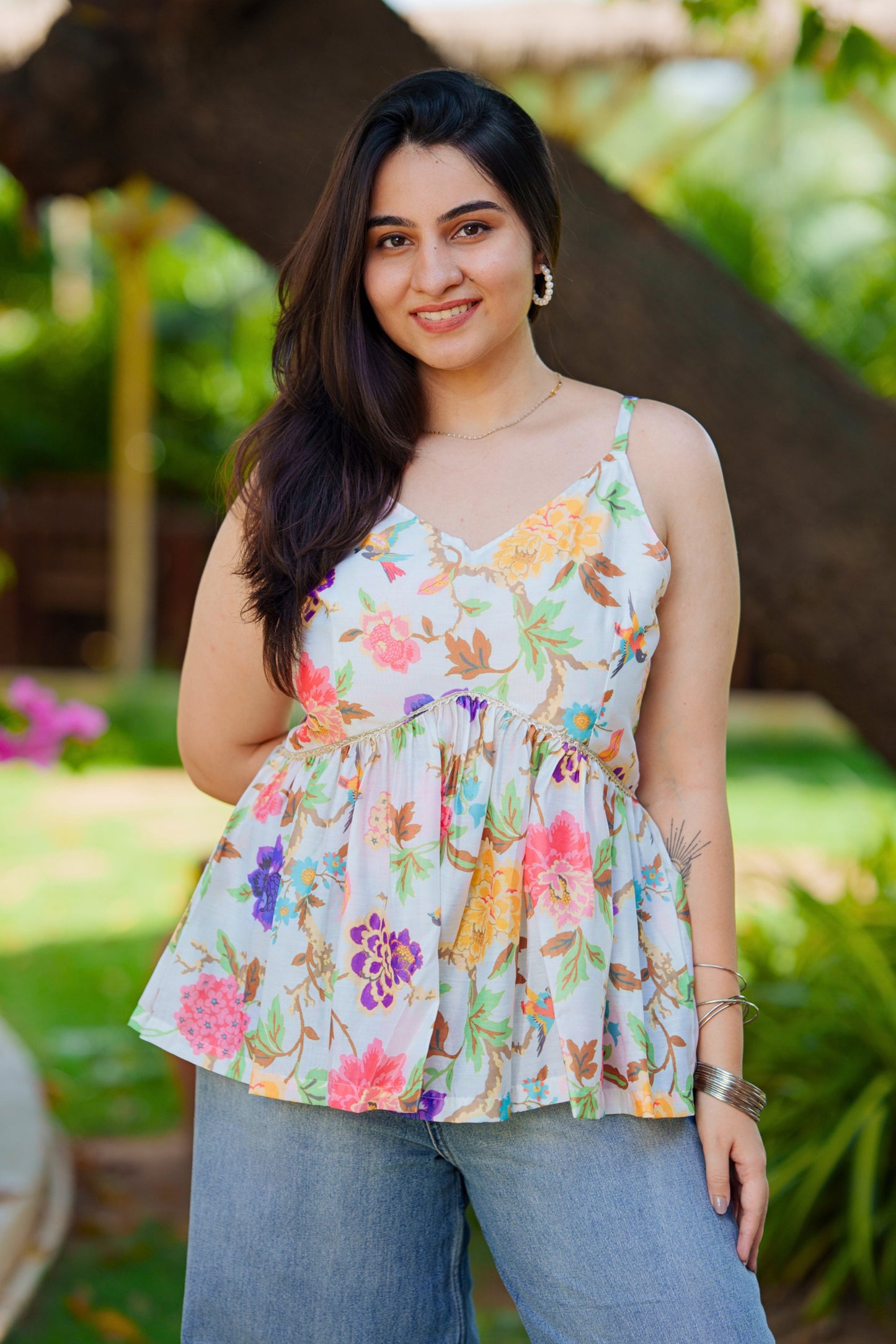 Blossom Breeze Floral Peplum Top