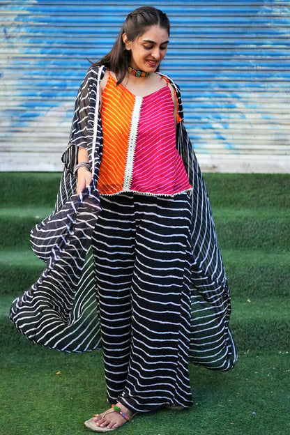 Pink Purple Leheriya Tunic