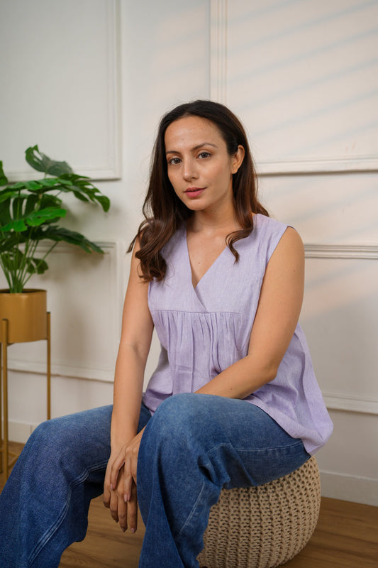Classic Lavender Sleeveless Top