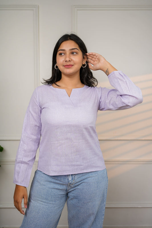 Classic Lavender Cotton Top