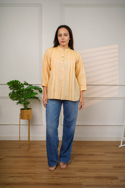 Classic Mango Yellow Cotton Top