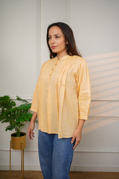 Classic Mango Yellow Cotton Top