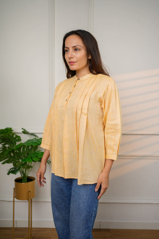 Classic Mango Yellow Cotton Top