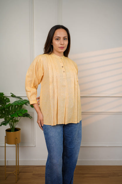 Classic Mango Yellow Cotton Top