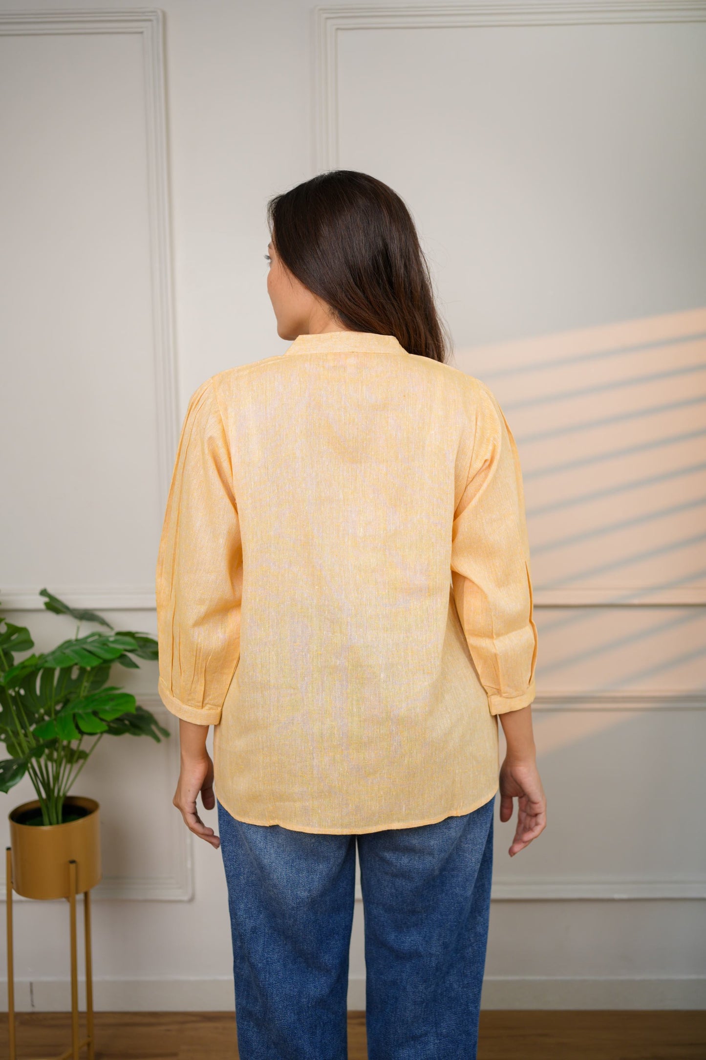 Classic Mango Yellow Cotton Top