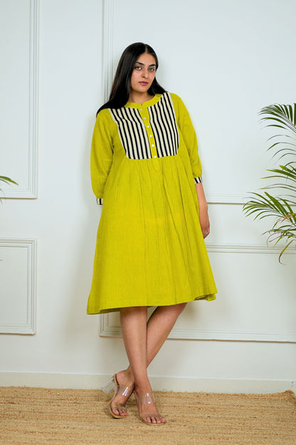 Bamboo Green Cotton Dress