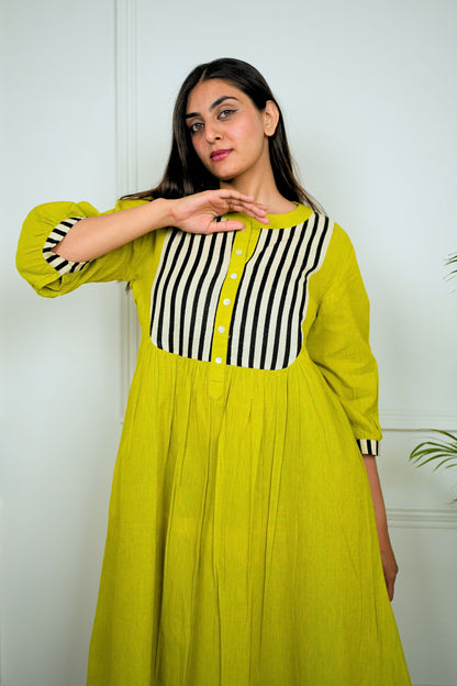 Bamboo Green Cotton Dress