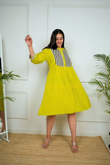 Bamboo Green Cotton Dress