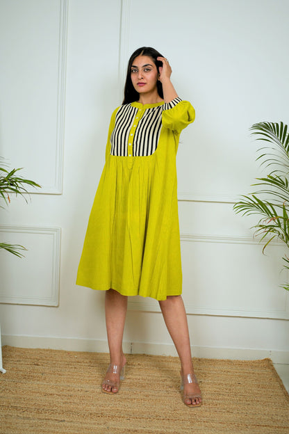 Bamboo Green Cotton Dress