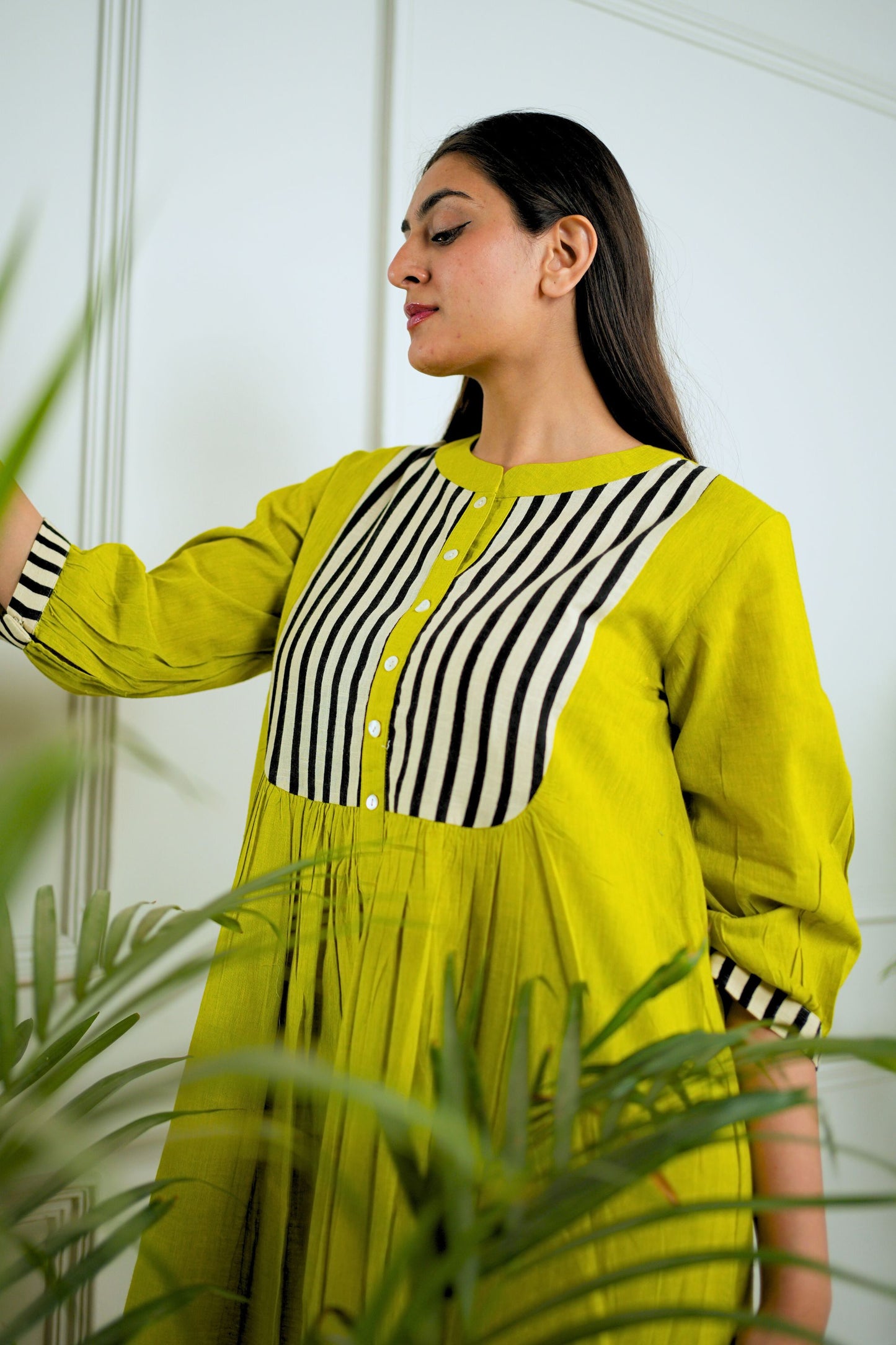 Bamboo Green Cotton Dress