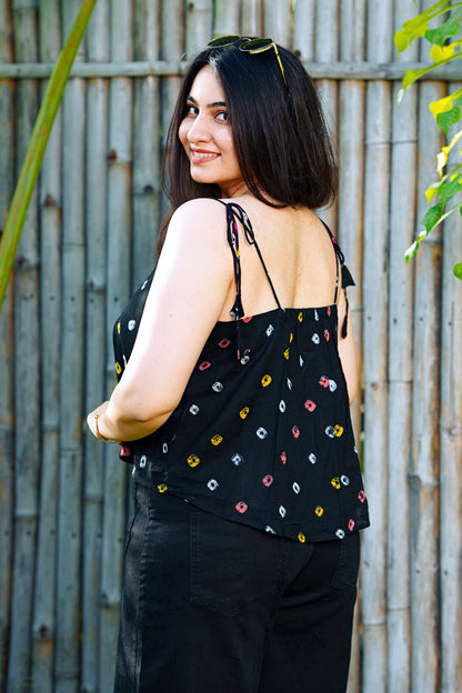 Black Bandhani Tunic