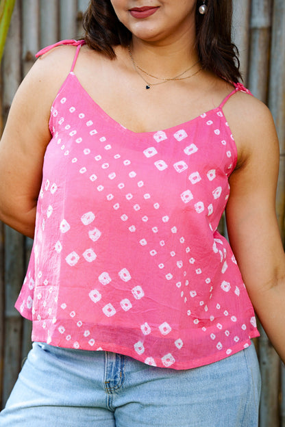 Pink Bandhani Tunic